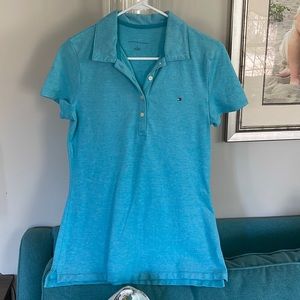 Tommy Hilfiger Ocean Blue polo top, size Medium